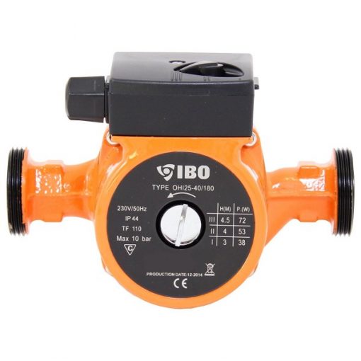 Einzelsauglaufrad Pumpe Umwälzpumpe Heizungspumpe IBO 25-80/180 Pumpe Warmwasser Heizung Warmwasserpumpe 25-60-180